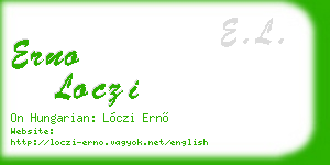 erno loczi business card