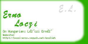 erno loczi business card